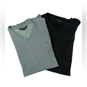 Michael Kors grey and dark blue Short Sleeve Tees size:xl